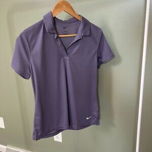 Nike Dri-FIT Purple Polo Shirt | Athletic Golf Top | Short Sleeve Performance Sh